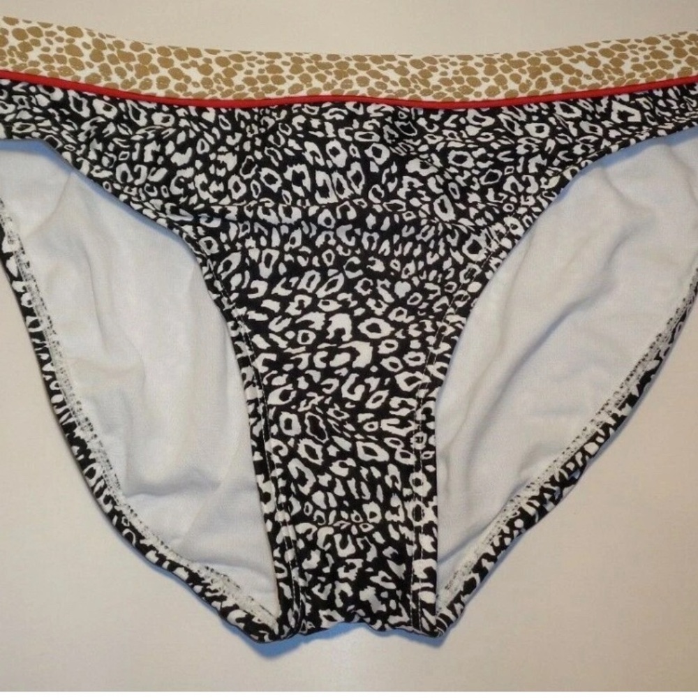 Kenneth Cole Reaction Size Sm RS3RM93 New Black Gold Women's Bikini Bottom NWT